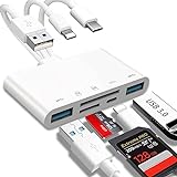 5-in-1 Speicherkartenleser, USB OTG Adapter & SD Kartenleser für iPhone/iPad, USB C und USB A...