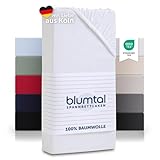 Blumtal® Baumwolle Spannbettlaken 90x200 cm Basics Jersey - Bettlaken 90x200 cm - Oeko-TEX...