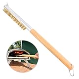 Manucode Profi Pizzaofen-Bürste 52cm mit Edelstahlschaber und Messingborsten – Ideal für...