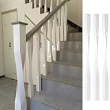 Treppengeländer aus Holz für Innentreppen, Spindeln mit dekorativem Twist-Design, stilvolle...