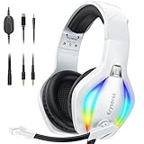 Krysenix PG1 RGB Gaming Headset für PS4/PC/Xbox, PS5 Headset mit Mikrofon, Gaming Kopfhörer mit...