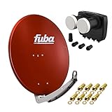 HD Digital Sat Anlage 2 Satelliten Astra/Hotbird - 4 Teilnehmer | Fuba DAA780R Sat Schüssel 78cm...