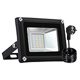 LED Strahler, LED Fluter IP65 wasserdicht Außenstrahler Flutlichtstrahler Aluminium Scheinwerfer...