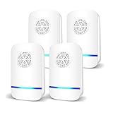 Professioneller Ultraschall Schädlingsbekämpfer,4erPack Ultraschall Mäuseschreck für Haus,...