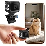 Mini Kamera, 4K HDWLAN(2,4 GHz) Überwachungskamera Innen 1600mA/8 Stunden Akkulaufzeit,Live...