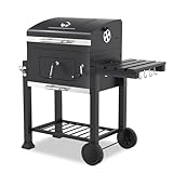 tepro Holzkohlegrill (Grillwagen) Toronto Click, Grillfläche: ca. 56 x 41,5 cm, BBQ mit Deckel,...