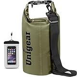 Unigear Dry Bag, Wasserdicht Taschen mit Handytasche und Gurte für Boot und Kajak, Angeln, Rafting,...