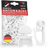 Raumhero® Gardinenröllchen für Schiene (Komplettset 100x Gardinenhaken inkl. 6X Stopper) - 8mm...