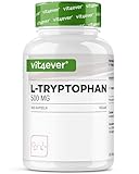 L-Tryptophan - hochdosiert mit 500mg je Kapsel - 365 vegane Kapseln - 12 Monate Reichweite - Aus...