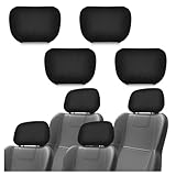 TVVXIO 4 Stück Auto Kopfstützenbezüge für VW CC T-ROC Bora Jetta Golf Golf GTI T-Cross,...