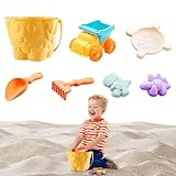 Strand-Sand-Spielset, Kinder-Strand-Sandspielzeug-Set - Umweltfreundliches 7-teiliges...