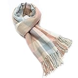 Chalier Fashion Damen Winter Schal Kariert übergroßer Quadratisch Deckenschal, Karo Tartan...