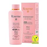 Rosense Rosenwasser 300 ml – feuchtigkeitsspendendes Gesichtswasser zur Gesichtsreinigung...