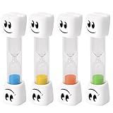 VRYNDH 4 Stück sanduhr zähneputzen kinder,visueller 2 Minuten-Timer,BPA-frei für eine gute...