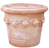 Blumentopf Pflanzgefäß Übertopf Terracotta FROSTFEST QUALITÄTSWARE Conca LIMONI (25cm)