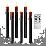 Flammenlose Kerzen - Batteriebetriebene Kerzen, LED-Kerzens - 6er Set mit Fernbedienung, Künstliche...