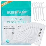 Zahnseide Stick Disposable Dental Floss - Blisstaar 100 Stück Zahn Sticks mit Y-Form Design -...
