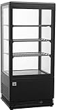 METRO Professional Kühlvitrine GGC2078B, Gastro-Vitrine, schwarz, 78 L, 2.4 kWh/24h...