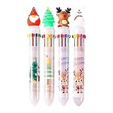 Weihnachtsgeschenk, 6 Farben, Kugelschreiber, Weihnachtsmann, Elch, mehrfarbig, bequem für Kinder,...