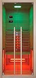 SANOTECHNIK Infrarotkabine RUBY 1 – 1‑Person Infrarotsauna 90×100×195 cm | 4...