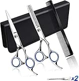 NWOUIIAY Haarschere Set 6,7 Zoll Friseurschere Professionell Haarscheren 2 edelstahl scharfe...