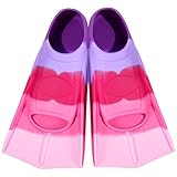 Schwimmflossen Kinder, Kurze Flossen Kinder, 100% Silikon Schnorchelflossen, Kurzschwimmflossen für...