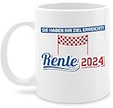 Tasse Tassen 325ml - Rentner - Rente 2024-325 ml - Weiß - ziel erreicht sie haben ihr