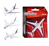Majorette 212057980 Airplane, Flugzeug mit Original Lizenz, Emirates, Lufthansa, Airbus, Boeing,...