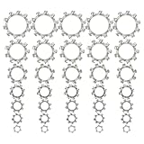 NOLITOY 280 Stück Teiliges Edelstahl Außenzahnsicherungsscheiben Verzahnte Rutschfeste Federringe...