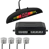 AUTOUTLET Einparkhilfe Parksensoren PDC Rückfahrwarner 4 Sensoren Universal Auto...