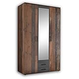 CHICAGO Eleganter Kleiderschrank mit viel Stauraum - Vielseitiger Drehtürenschrank in Old Style &...