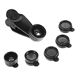 WOONEKY Handy Kameraobjektiv Set Teleobjektiv Weitwinkel Makro Fisheye mit Clip Einfache...