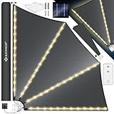 KESSER® Balkonfächer mit LED | klappbar mit Wandhalterung | 140x140cm | Sichtschutz Balkon...