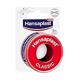 Hansaplast Fixierpflaster Classic (5 m x 2,5 cm), Tapeband zur einfachen und sicheren Fixierung von...