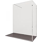 IMPERIAL BAGNO - Duschwand Walk-In Zwei Seiten Transparent ohne Profile H195 8 mm OSIRIDE - 80 x 100...