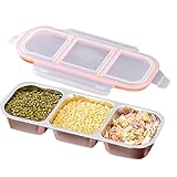 Hogvinnatil Snackbehälter für Lebensmittel, stapelbare Brotdose aus Metall mit Trennwand,...