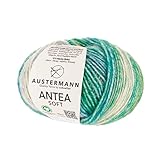 Antea Soft - Farbverlaufsgarn aus einer Baumwolle-Alpaka Mischung - 50g Effektwolle zum Stricken...