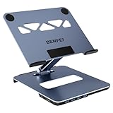 BENFEI Aluminium Laptop Ständer mit USB C 6in1 Dockingstation, HDMI 4K@60Hz, 4*USB3.0, 100 PD...