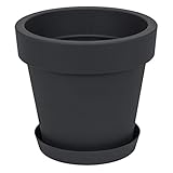 Prosperplast Blumentopf Übertopf inkl. Untersetzer Blumenkübel 49 x 46.5 cm anthrazit Pflanzkübel...