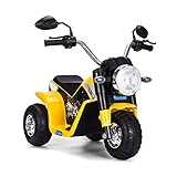 COSTWAY 6V Kinder Elektro Motorrad mit Hupe und Scheinwerfer, Dreirad Kindermotorrad 3-4 km/h,...