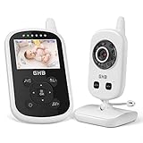 GHB Babyphone mit Kamera Video Baby Monitor 2,4 GHz Gegensprechfunktion ECO Modus Nachtsicht...