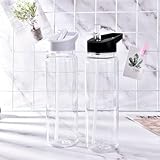 Jotekonoby Sport-Trinkflasche mit Strohhalm-Deckel, tragbar, auslaufsicher, leicht,...