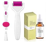 Endim Dermaroller 6 in 1 Derma Roller Wirksam bei Akne, Falten und Anti-Aging, 0.5/1.0/1.5mm Derma...