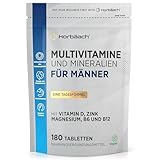 Multivitamin Tabletten Männer | 6 Monate Vorrat - 180 Vegane Tabletten | 28 Vitamine & Mineralien...