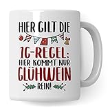 Glühwein Tasse, Geschenk Winter, Weihnachtszeit & Advent Glühweintassen lustig Keramik,...