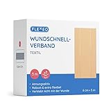 Wundpflaster Textil beige - 6cm x 5m Rolle Wundverband - Pflaster groß - Wundschnellverband...