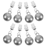 Parliky 8 Stück 8 Stück Edelstahl Tischdeckenklammern Winddicht mit Metallgewicht Outdoor Clips...