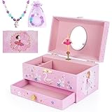 hombrima Musik Schmuck Box mit Schublade Halskette Armband, Musikalischer Schmuck...