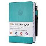 JIANTA Passwortbuch, Passwortbuch mit Register A-Z, und Gelstifte, Organizer für Websites,...