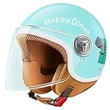 Motorradhelm Für Kinder, Rollerhelm, Jethelm Mit Sonnenblende, Rollerhelm Für Mädchen, Mopedhelm...